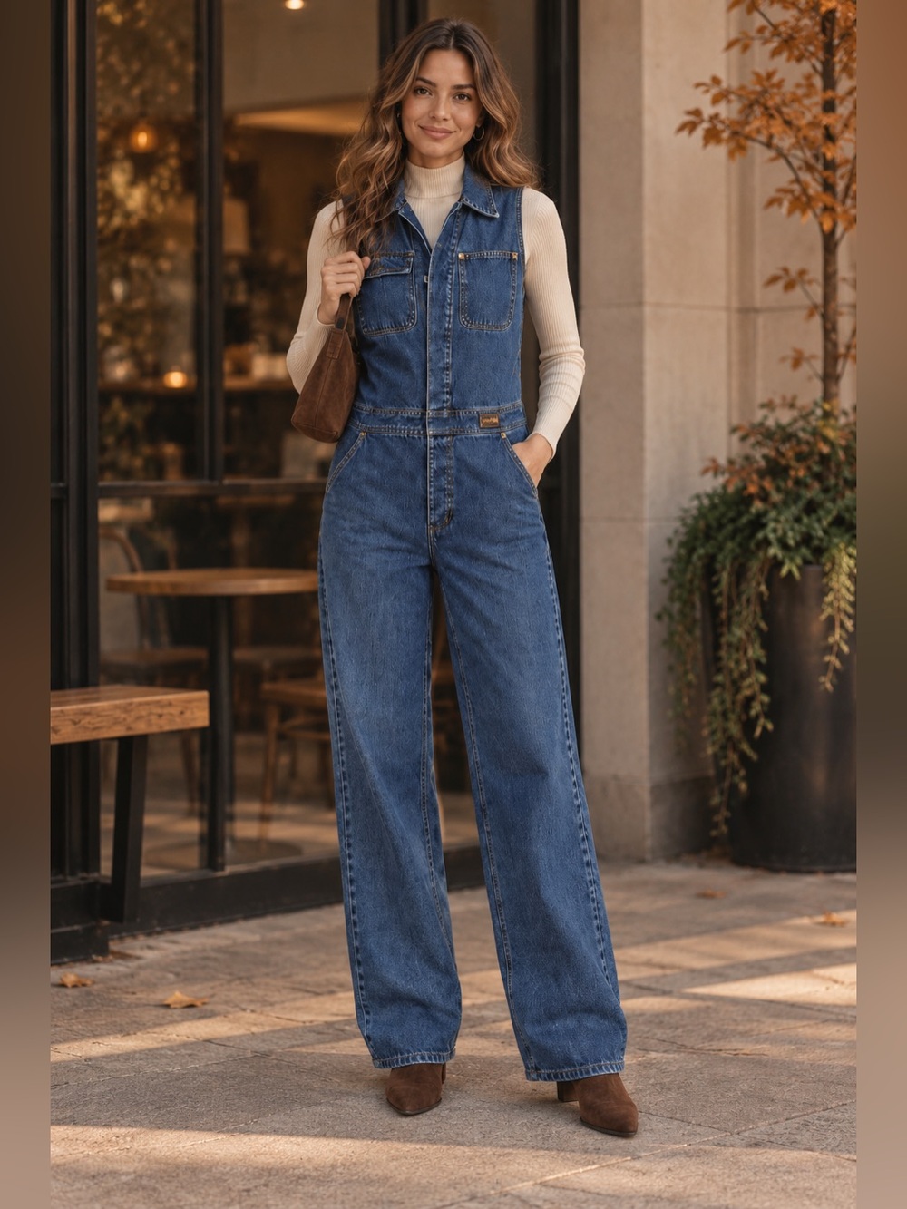Vintage 90s Calvin Klein Jeans Denim Jumpsuit M Utility Coveralls Streetwear